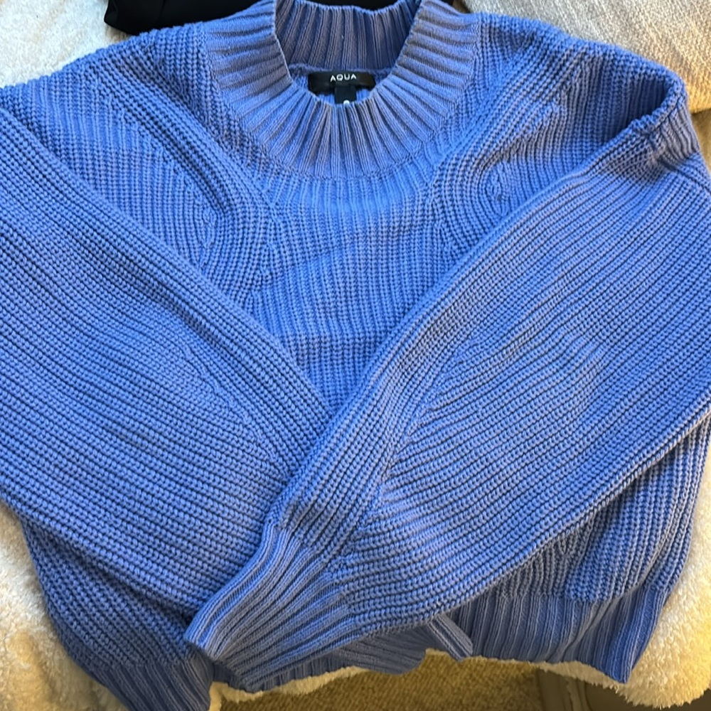 Aqua periwinkle sweater